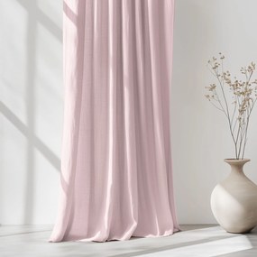 Goldea lenvászon keverék drapéria - púderrózsaszín 160x145 cm