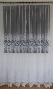 Mg Függöny jacquard 660/70 Fehér 400X250 K szalaggal