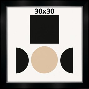 Képkeret 30x30 fekete Gloria szögletes