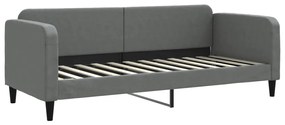 sötétszürke kihúzható szövet heverő 80 x 200 cm