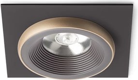 RENDL SHARM SQ I zápustná hnědá/perleťová zlatá 230V LED 10W 24° 3000K