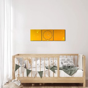 Absztrakt sárga kép (órával) (90x30 cm)
