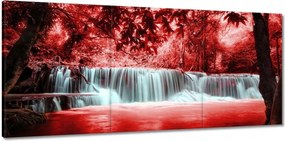 Vászonkép 150x70 Vörös vízesés Kaszkád