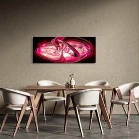 Rózsaszín fraktálos kép (120x50 cm)
