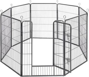 Kutya kennel, kutyaketrec 77x 100cm, kültéri kisállat kifutó, fekete