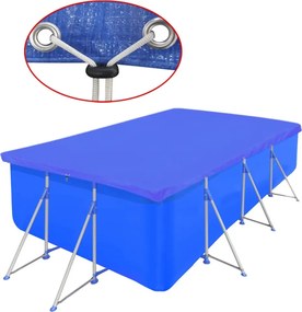 vidaXL négyszögletes PE medencetakaró 90 g/m² 394 x 207 cm