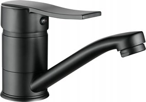 Álló Mosdócsaptelep Mozgatható Kifolyócsővel Fekete Kuchinox