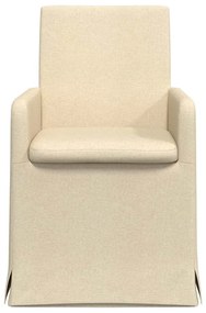 Étkező Székek 2 pcs Krém 57 x 67 x 95 cm szövet