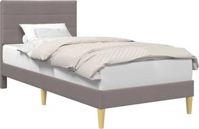 vidaXL Ágykeret fejtámlával Tópszínű 80 x 200 cm szövet