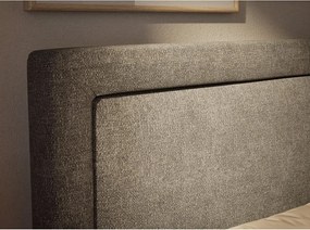 Szürke ágyneműtartós boxspring ágy 160x200 cm Fresco – Maison de Rêve