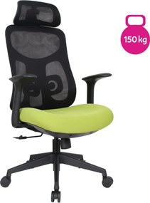 Irodai szék, zöld/fekete, teherbírás 150 kg, SULIVAN