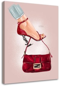 Gario Vászonkép Piros glamour kézitáska - Svetlana Gracheva Méret: 40 x 60 cm