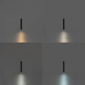 Modern fekete függőlámpa 1 fázisú sínrendszerhez 4,5W 3000K - Magnetic Cassie