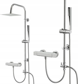 Zuhanyszett Termosztáttal És Fém Esőztetővel 20 CM