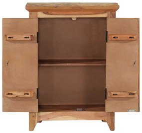 tömör újrahasznosított és akácfa tálalószekrény 55 x 33 x 75 cm