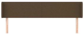 sötétbarna szövet fejtámla szárnyakkal 163x16x78/88 cm