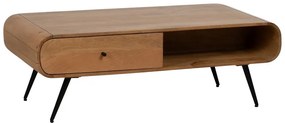 Natúr színű mindifa dohányzóasztal 60x120 cm Mahón – Ixia