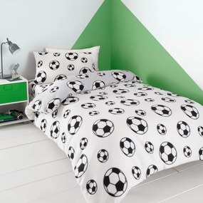 Egyszemélyes flanel gyerek ágyneműhuzat 135x200 cm Football – Catherine Lansfield