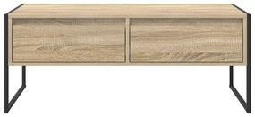 vidaXL Dohányzóasztal fiókkal Sonoma 100 x 46 x 40 cm Faanyag