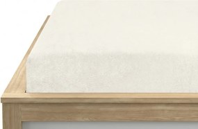 Frottír gumis lepedő EXCLUSIVE világos krémszínű 90 x 200 cm