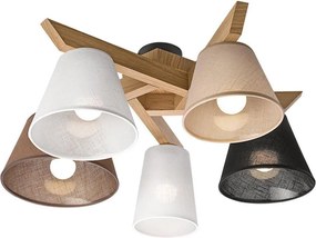 Mennyezeti csillár ANTONIO 5xE14/40W/230V tölgy