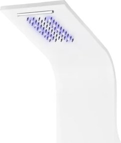 Verona || White termosztátos zuhanypanel, rozsdamentes acél, LED