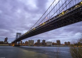Poszter 29,7x21cm Manhattan híd és New York panoráma 3, Assaf Frank