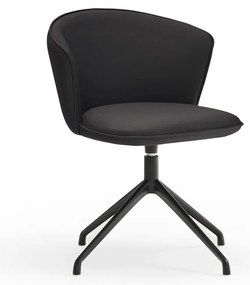 Fekete kárpitozott étkezőfotel szett 2 db-os Add – Teulat