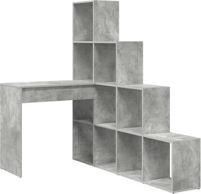 vidaXL Sarokíróasztal Beton Szürke 101,5 x 149,5 x 149,5 cm Faanyag