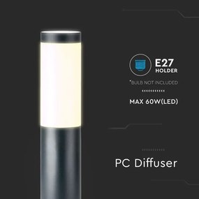 Kültéri lámpa 1xE27/60W/230V IP44 45cm antracit