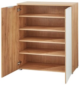 Fehér cipőtartó tölgyfa dekorral Telde - Germania