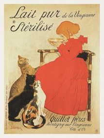 Festmény reprodukció Lait pur Stérilisé (French Cat Poster) - Théophile Steinlen, (30 x 40 cm)
