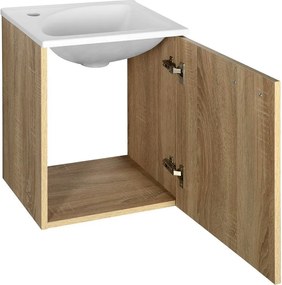 Aqualine Aqualine, ZOJA / KERAMIA FRESH mosdó szekrény 40x50x32cm, platina tölgy, 51048DP
