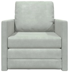 vidaXL Egyszemélyes Floor Sofa Átalakítható Szövet 74x77x81 cm Világosszürke