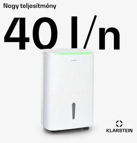 Klarstein DryFy Connect 40 Smart, Párátlanító, WiFi, Kompresszor, 40l/d, 35-45 m², Fehér