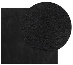 HUARTE fekete rövid szálú puha és mosható szőnyeg 160 x 160 cm