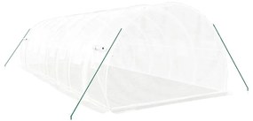 fehér acélvázas melegház 24 m² 8x3x2 m