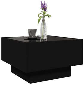 Fekete szerelt fa dohányzóasztal 50 x 50 x 30 cm