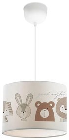 Asir Gyerekszobai csillár CANDY 1xE27/40W/230V fehér/barna AS2921