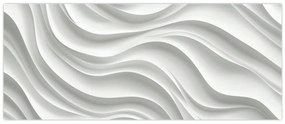 Kép - 3D fehér hullámok (120x50 cm)