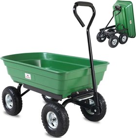 JEREMY billenős kerti talicska, 51x103,5x92,5cm, zöld Gardebruk