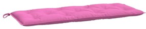 rózsaszín szövet kerti padpárna 120x50x7 cm