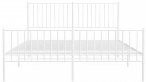 fehér fém ágykeret fej- és lábtámlával 160x200 cm