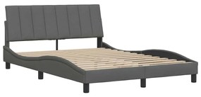 sötétszürke szövet ágykeret matrac nélkül Hanko 140 x 190 cm