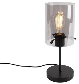 Design asztali lámpa fekete füstüveggel állványon - Dome