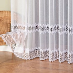 Függöny Gipsz Applikációval Napellenzőre 280cm fehér