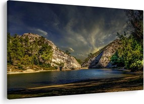 Tájkép tóval (90x60 cm)