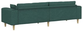 Szövet kanapé párnával Sötétzöld 208 cm szövet