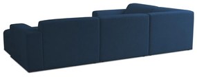Sötétkék buklé sarokkanapé (U alakú) Roxy – Scandic