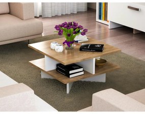 Kávésasztal HAMTON 31,2x60 cm barna/fehér